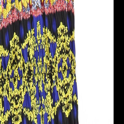 Louche Womens Multicoloured Geometric Polyester A-Line Size 10 Scoop Neck Pullover