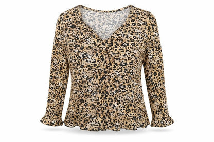 Womens UK Size 6 New Look Brown Basic T-Shirt