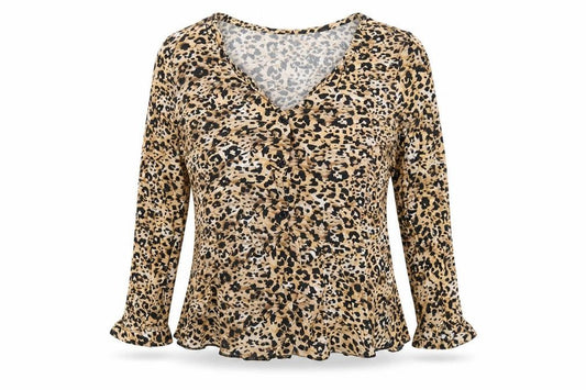 Womens UK Size 6 New Look Brown Basic T-Shirt
