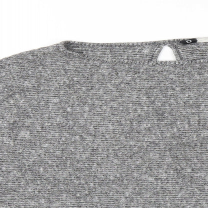 BDG Womens Grey Viscose Cropped T-Shirt Size M Round Neck