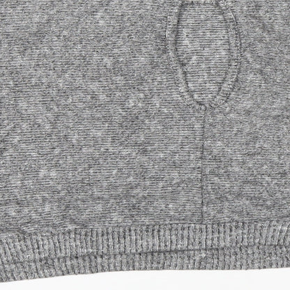 BDG Womens Grey Viscose Cropped T-Shirt Size M Round Neck