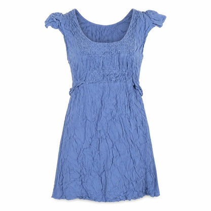 Topshop Womens Blue Viscose A-Line Size 10 Square Neck Pullover