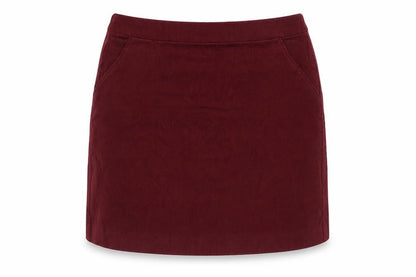 H&M Womens Red Cotton A-Line Skirt Size 8 Zip