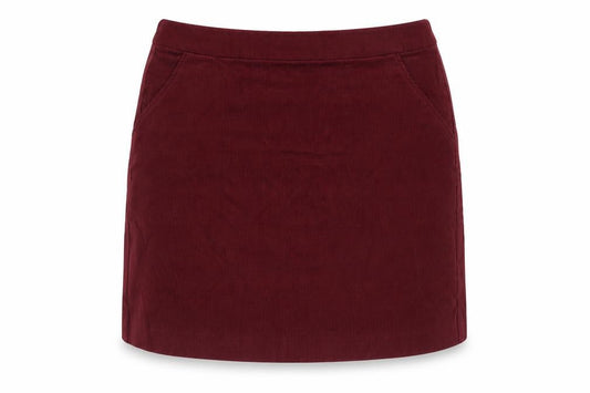H&M Womens Red Cotton A-Line Skirt Size 8 Zip