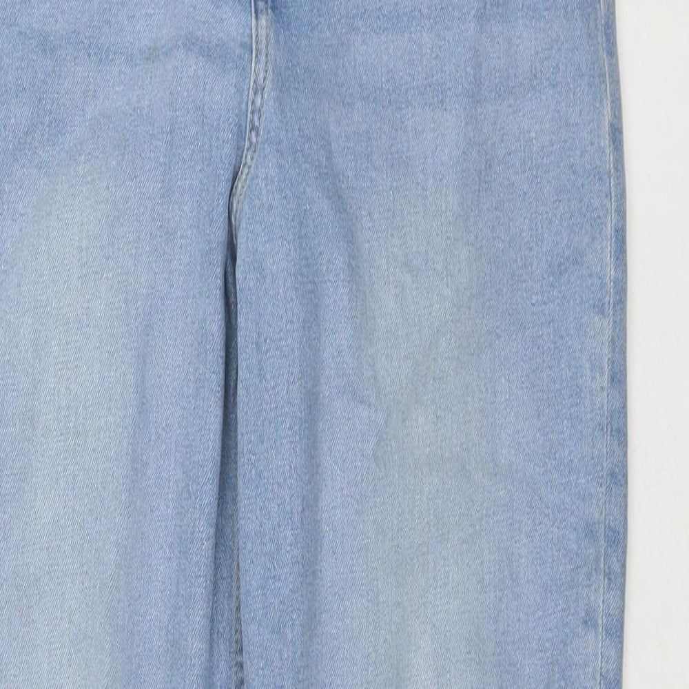 Divided by H&M Womens Blue Cotton Straight Jeans Size 8 L29 in Regular Zip