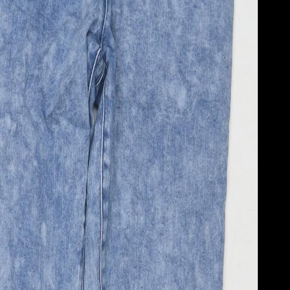 Denim & Co. Womens Blue Cotton Skinny Jeans Size 14 L28 in Regular Zip