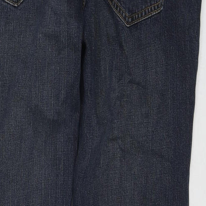 TU Mens Blue Cotton Straight Jeans Size 40 in L30 in Regular Zip