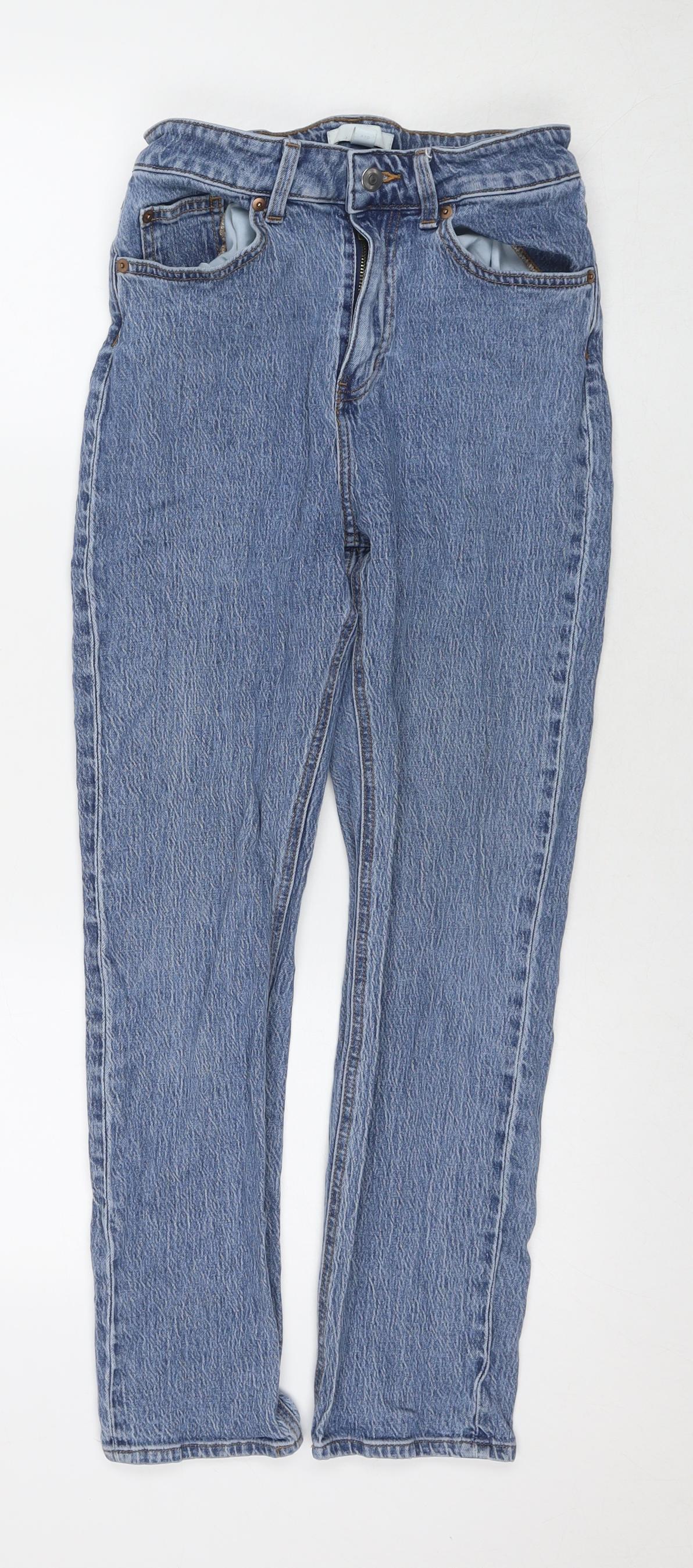 Womens UK Size 10 H&M Regular Fit Skinny Blue Jeans