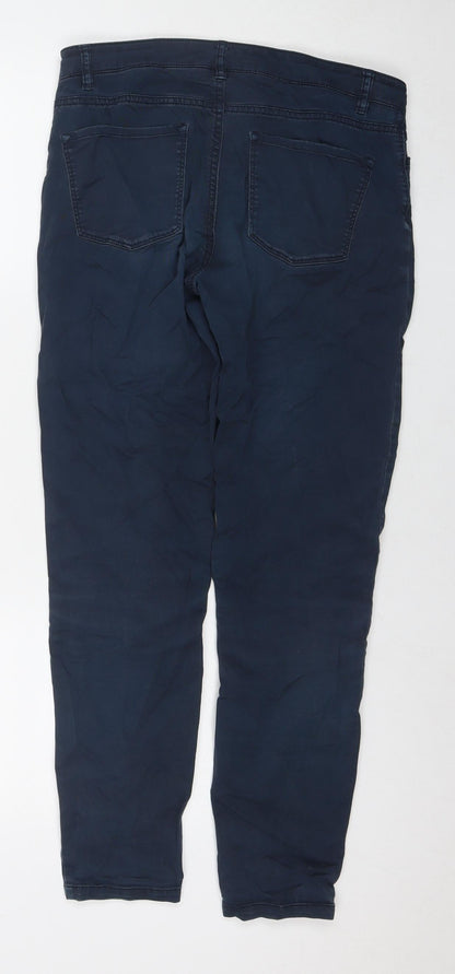 United Colors of Benetton Womens Blue Cotton Skinny Jeans Size 32 in L29 in Regular Zip