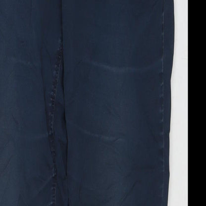 United Colors of Benetton Womens Blue Cotton Skinny Jeans Size 32 in L29 in Regular Zip