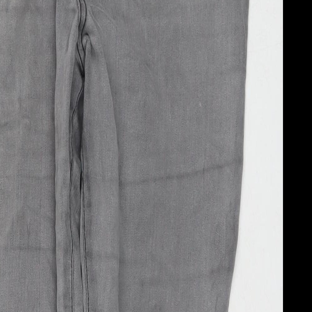 Denim & Co. Womens Grey Cotton Skinny Jeans Size 14 L27 in Regular Zip