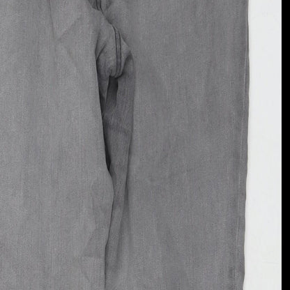 Denim & Co. Womens Grey Cotton Skinny Jeans Size 14 L27 in Regular Zip