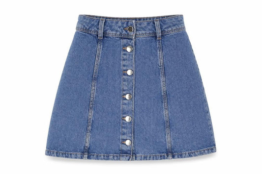 Womens UK Size 4 Divided by H&M A-Line Denim Skirt