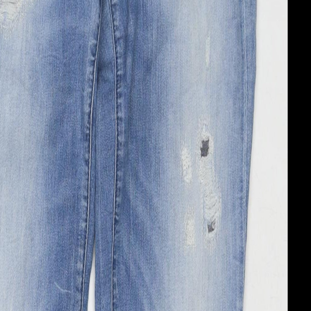 United Colors of Benetton Womens Blue Cotton Skinny Jeans Size 29 in L31 in Regular Zip