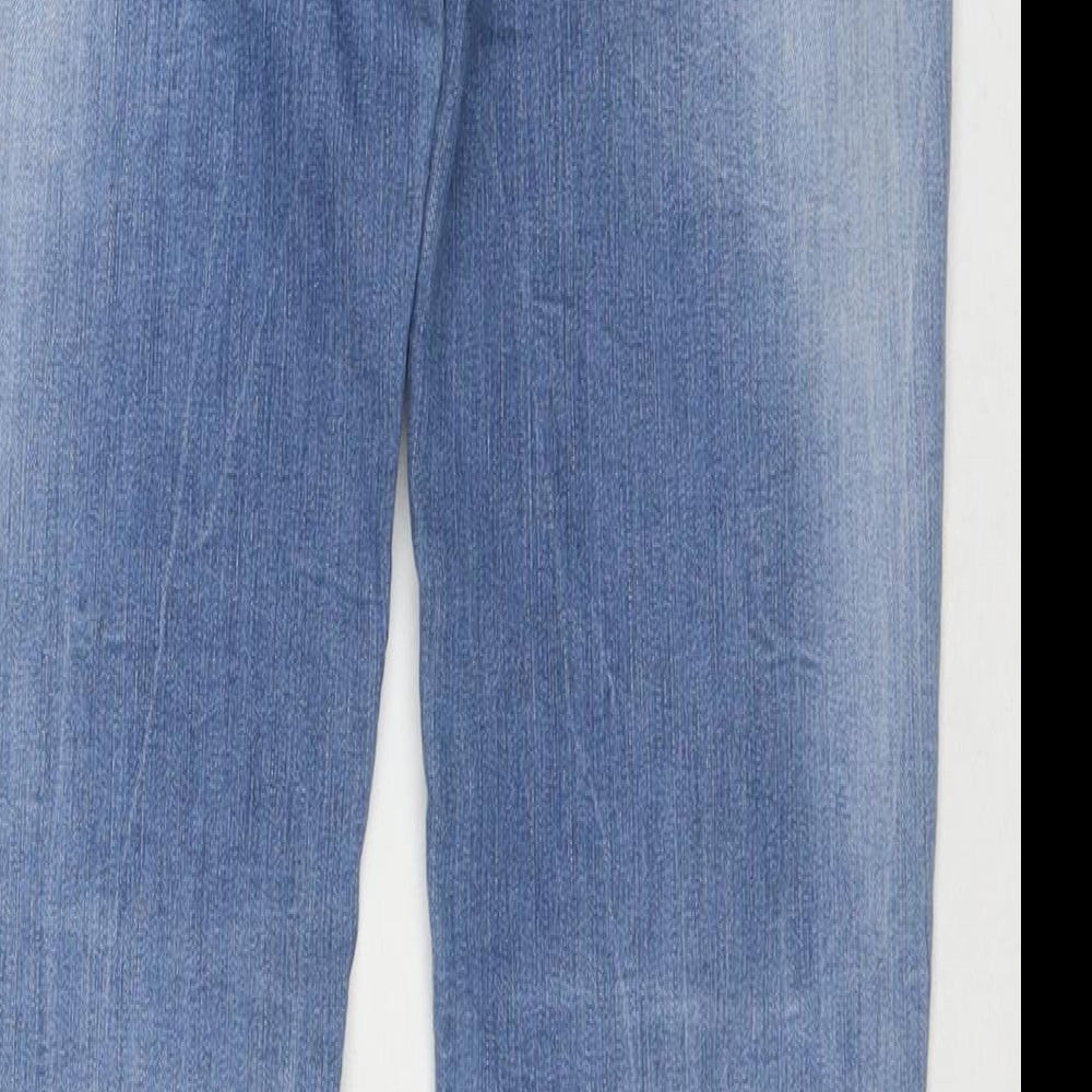United Colors of Benetton Womens Blue Cotton Skinny Jeans Size 29 in L31 in Regular Zip