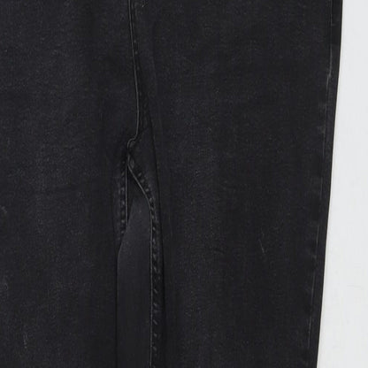 New Look Womens Black Cotton Skinny Jeans Size 18 L26 in Regular Zip