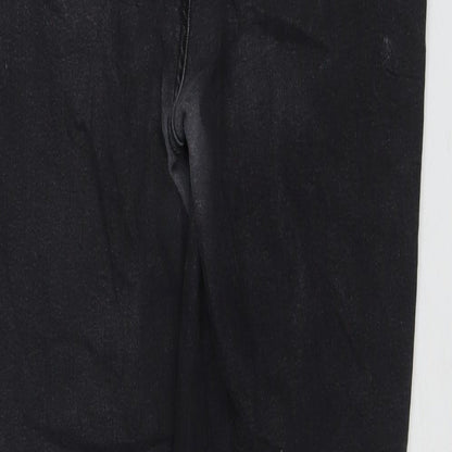 New Look Womens Black Cotton Skinny Jeans Size 18 L26 in Regular Zip