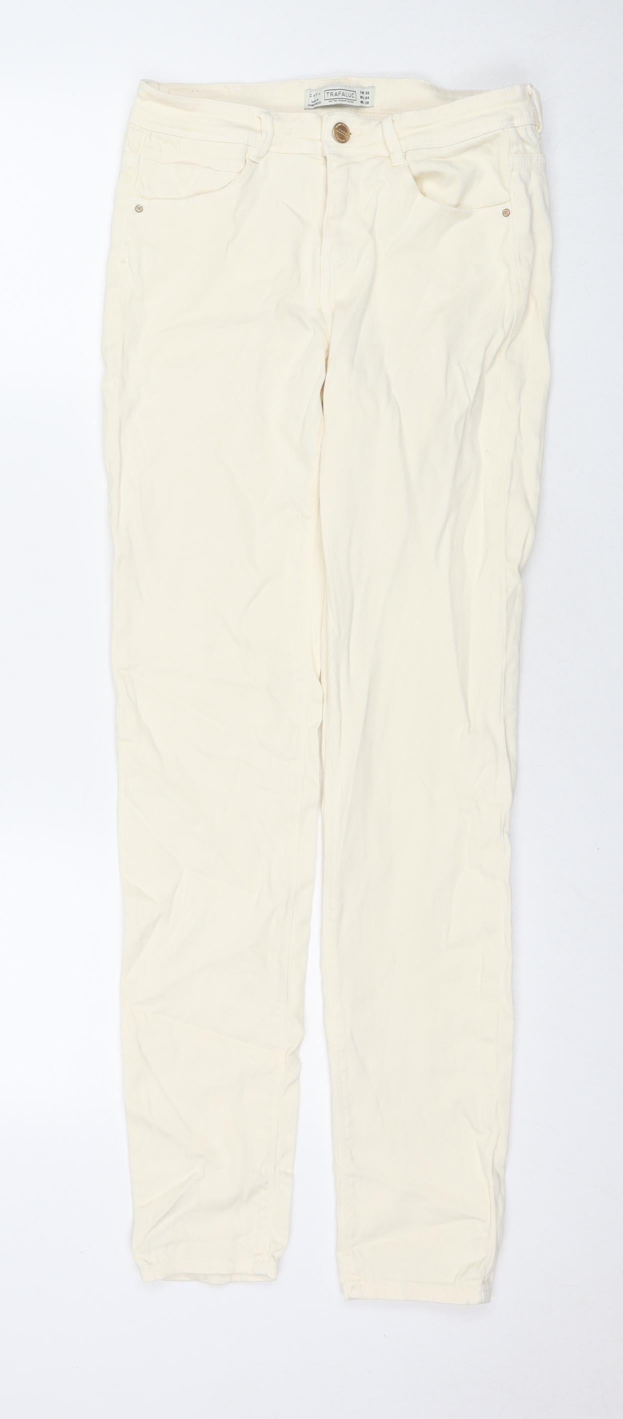 Zara Womens Blue Cotton Skinny Jeans Size 8 L30 in Regular Zip