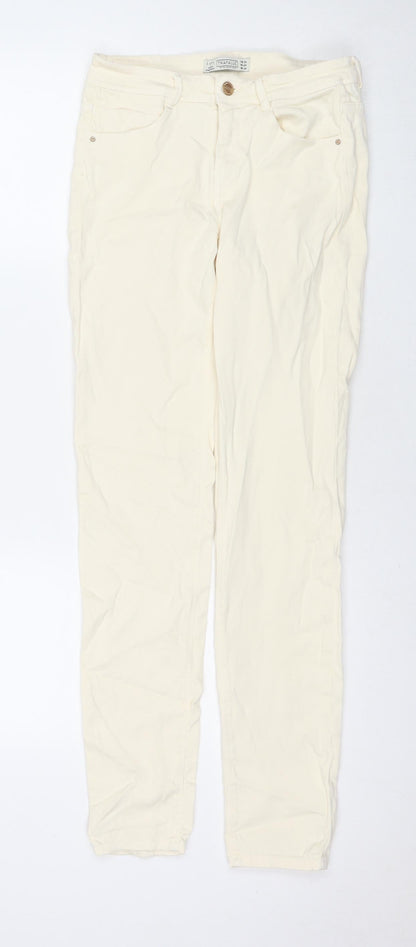 Zara Womens Blue Cotton Skinny Jeans Size 8 L30 in Regular Zip