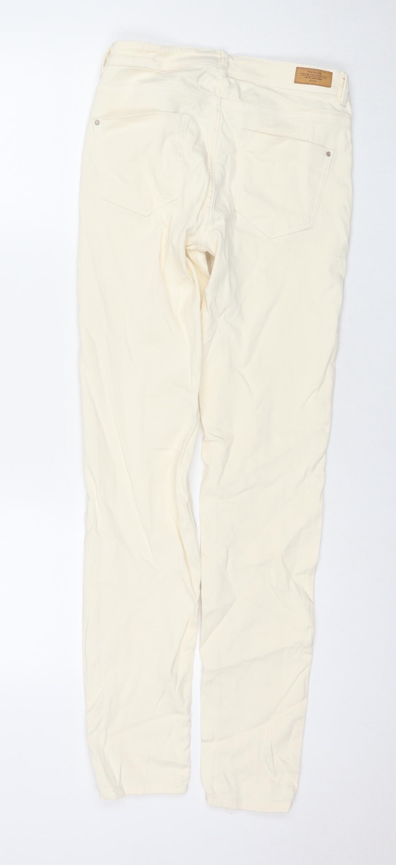 Zara Womens Blue Cotton Skinny Jeans Size 8 L30 in Regular Zip