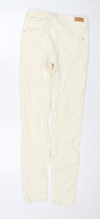 Zara Womens Blue Cotton Skinny Jeans Size 8 L30 in Regular Zip