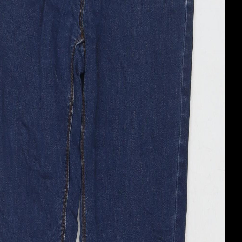 F&F Womens Blue Polyester Blend Skinny Jeans Size 8 L26 in Regular Zip
