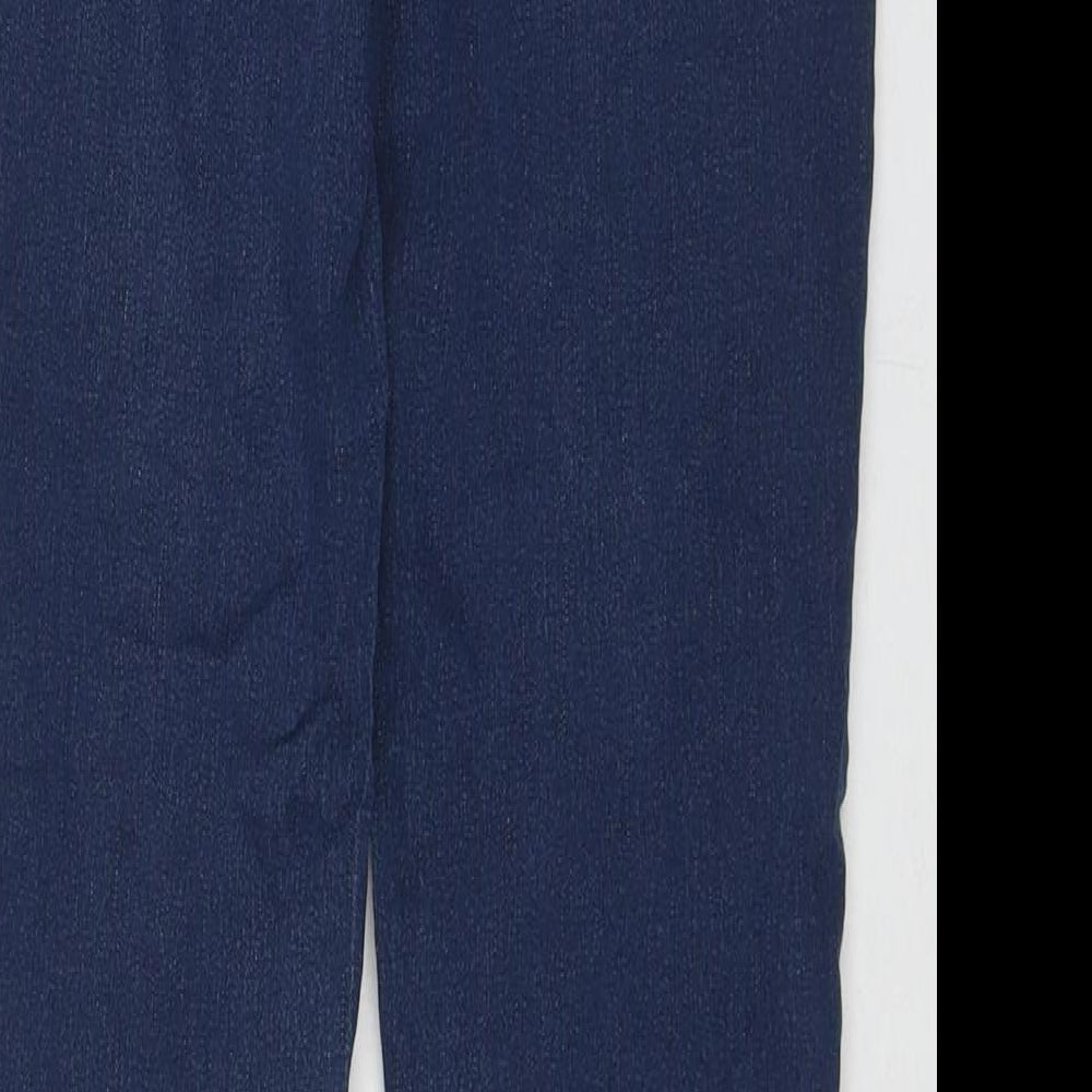 F&F Womens Blue Polyester Blend Skinny Jeans Size 8 L26 in Regular Zip