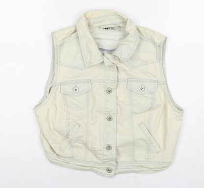 Womens UK Size 16 New Look Ivory Gilet