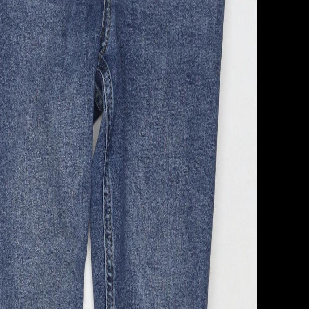 Topshop Womens Blue Cotton Skinny Jeans Size 26 L28 in Regular Zip