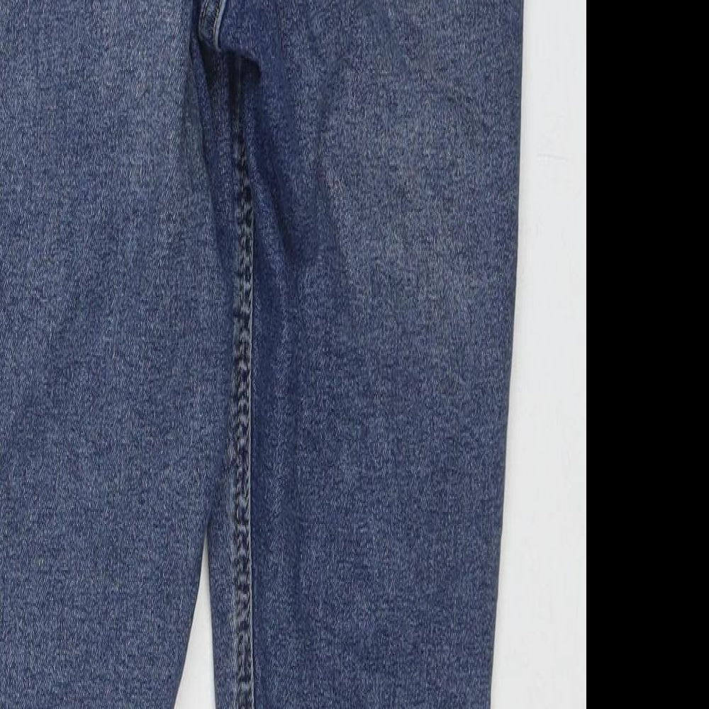 Topshop Womens Blue Cotton Skinny Jeans Size 26 L28 in Regular Zip
