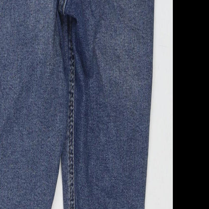 Topshop Womens Blue Cotton Skinny Jeans Size 26 L28 in Regular Zip