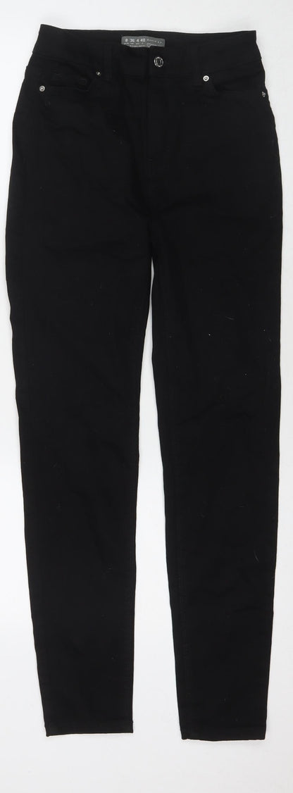 Denim & Co. Womens Black Cotton Skinny Jeans Size 8 L30 in Regular Zip