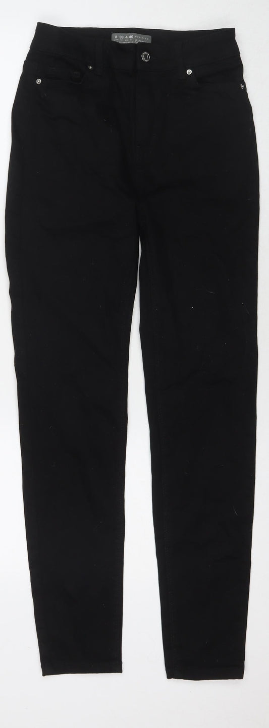 Denim & Co. Womens Black Cotton Skinny Jeans Size 8 L30 in Regular Zip