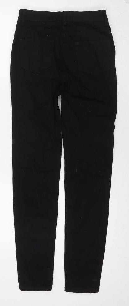 Denim & Co. Womens Black Cotton Skinny Jeans Size 8 L30 in Regular Zip
