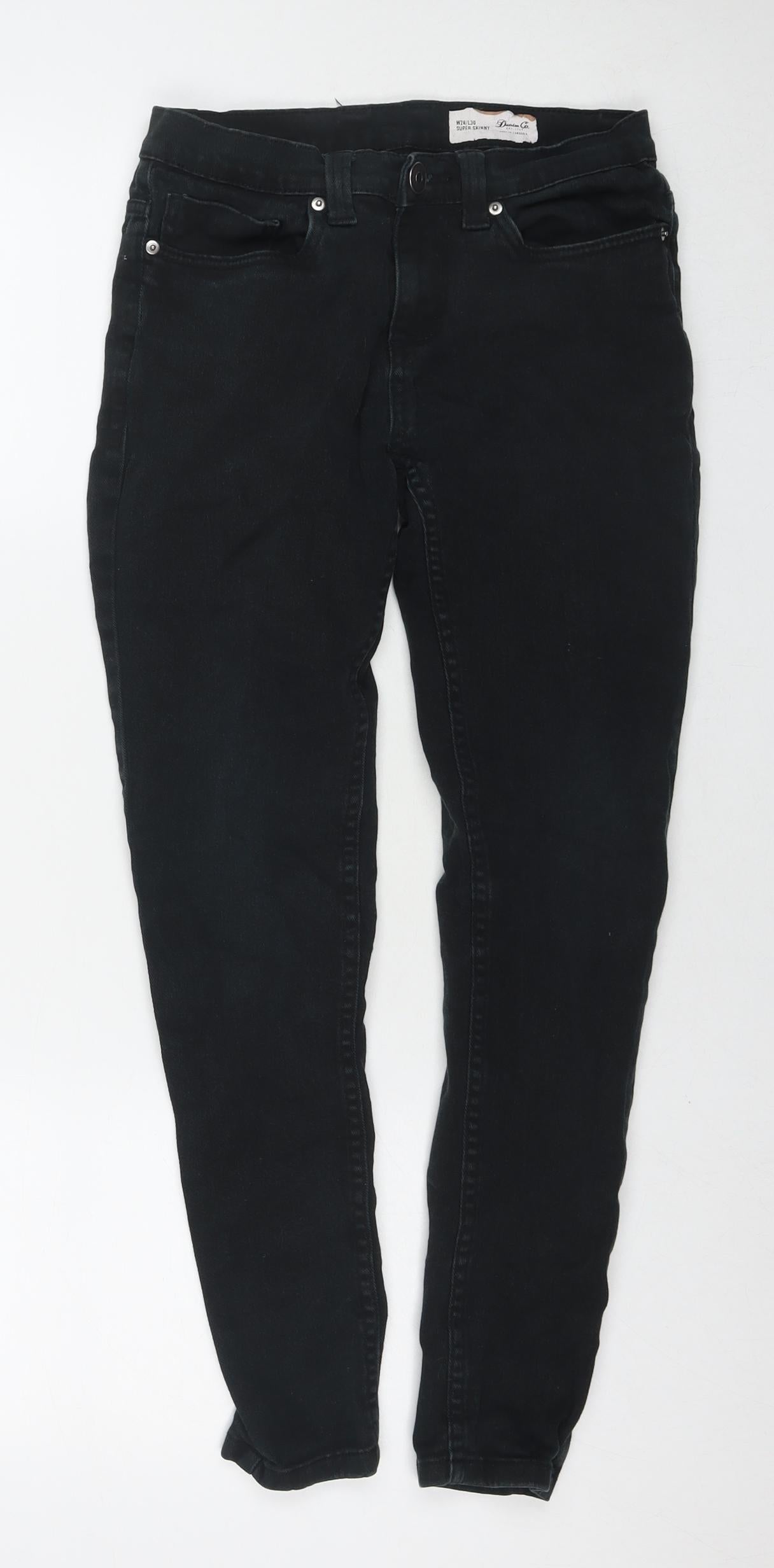 Denim & Co. Mens Black Cotton Skinny Jeans Size 28 in L30 in Slim Zip