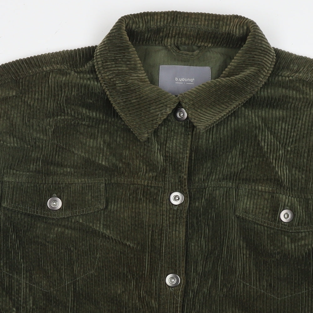 b.young Womens Green Jacket Size 10 Button