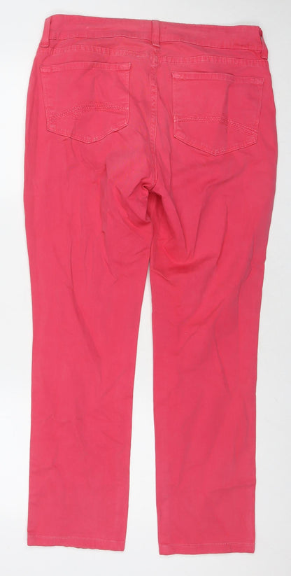Womens UK Size 10 NYDJ Regular Fit Skinny Pink Jeans