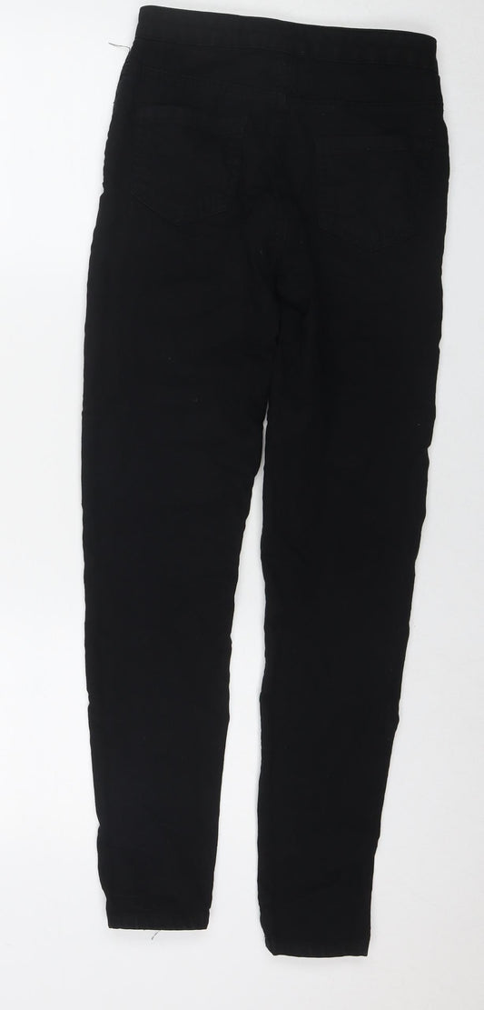 Denim & Co. Womens Black Cotton Skinny Jeans Size 8 L29 in Regular Zip