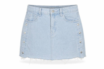 Womens UK Size 10 Boohoo A-Line Denim Skirt