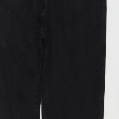 Womens UK Size 12 So Denim Regular Fit Straight Black Jeans
