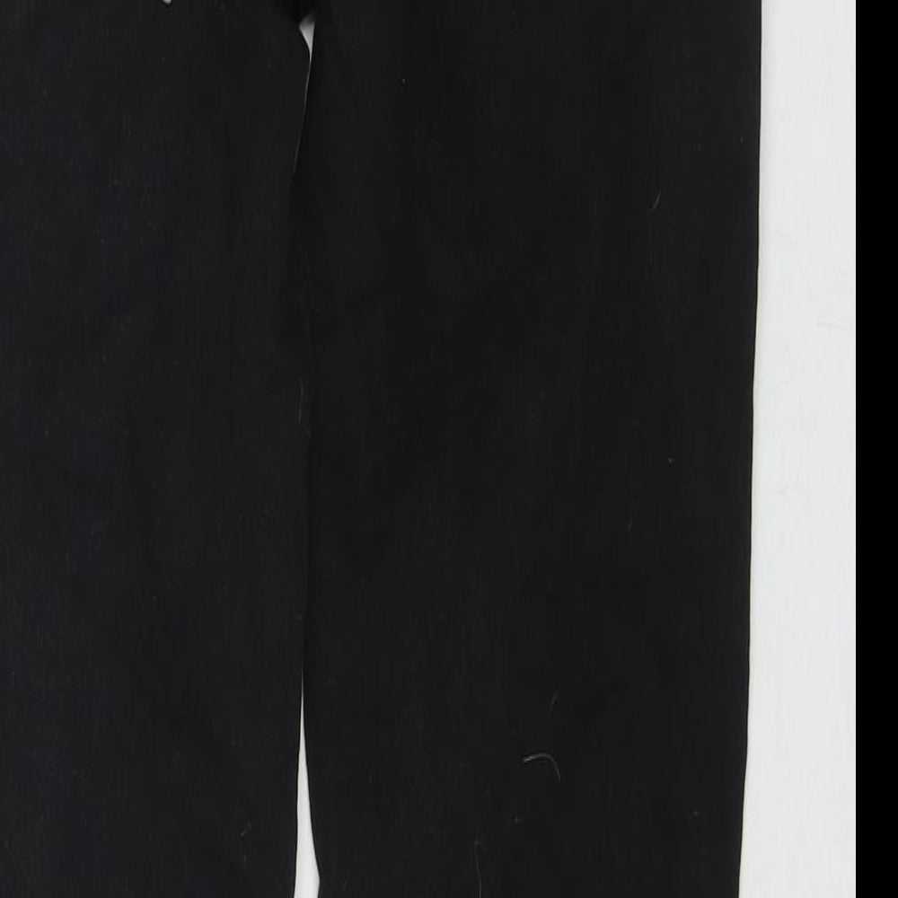 Womens UK Size 12 So Denim Regular Fit Straight Black Jeans