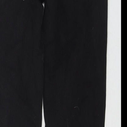 Womens UK Size 12 So Denim Regular Fit Straight Black Jeans