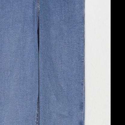 Topshop Womens Blue Cotton Skinny Jeans Size 28 in L30 in Regular Zip