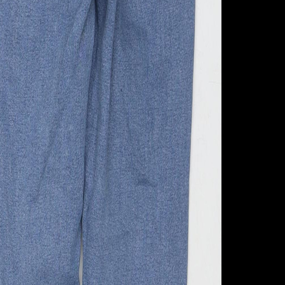 Topshop Womens Blue Cotton Skinny Jeans Size 28 in L30 in Regular Zip