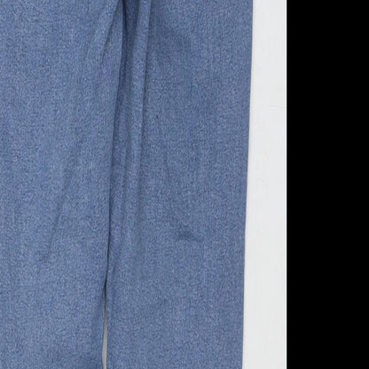 Topshop Womens Blue Cotton Skinny Jeans Size 28 in L30 in Regular Zip