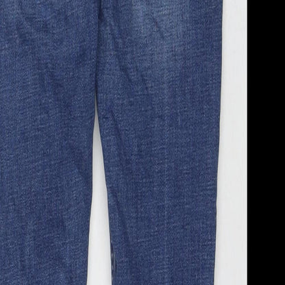 Denim & Co. Womens Blue Cotton Skinny Jeans Size 10 L29 in Regular Zip