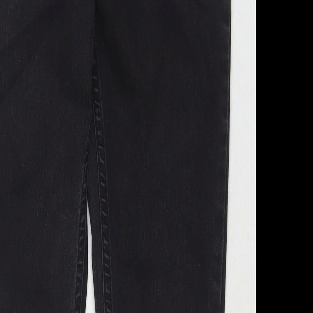 Nutmeg Girls Black Cotton Skinny Jeans Size 11-12 Years L24 in Regular Zip