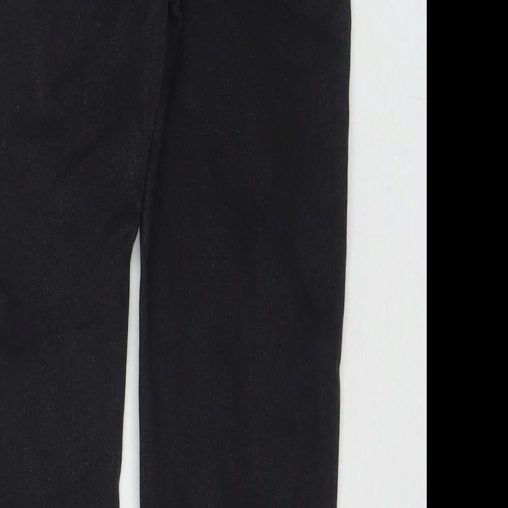 Nutmeg Girls Black Cotton Skinny Jeans Size 11-12 Years L24 in Regular Zip