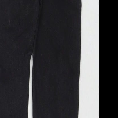 Nutmeg Girls Black Cotton Skinny Jeans Size 11-12 Years L24 in Regular Zip