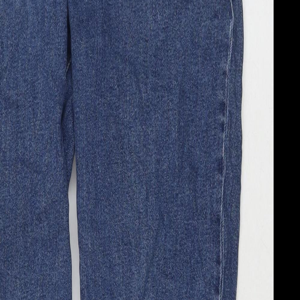 H&M Mens Blue Cotton Straight Jeans Size 30 in L30 in Regular Zip